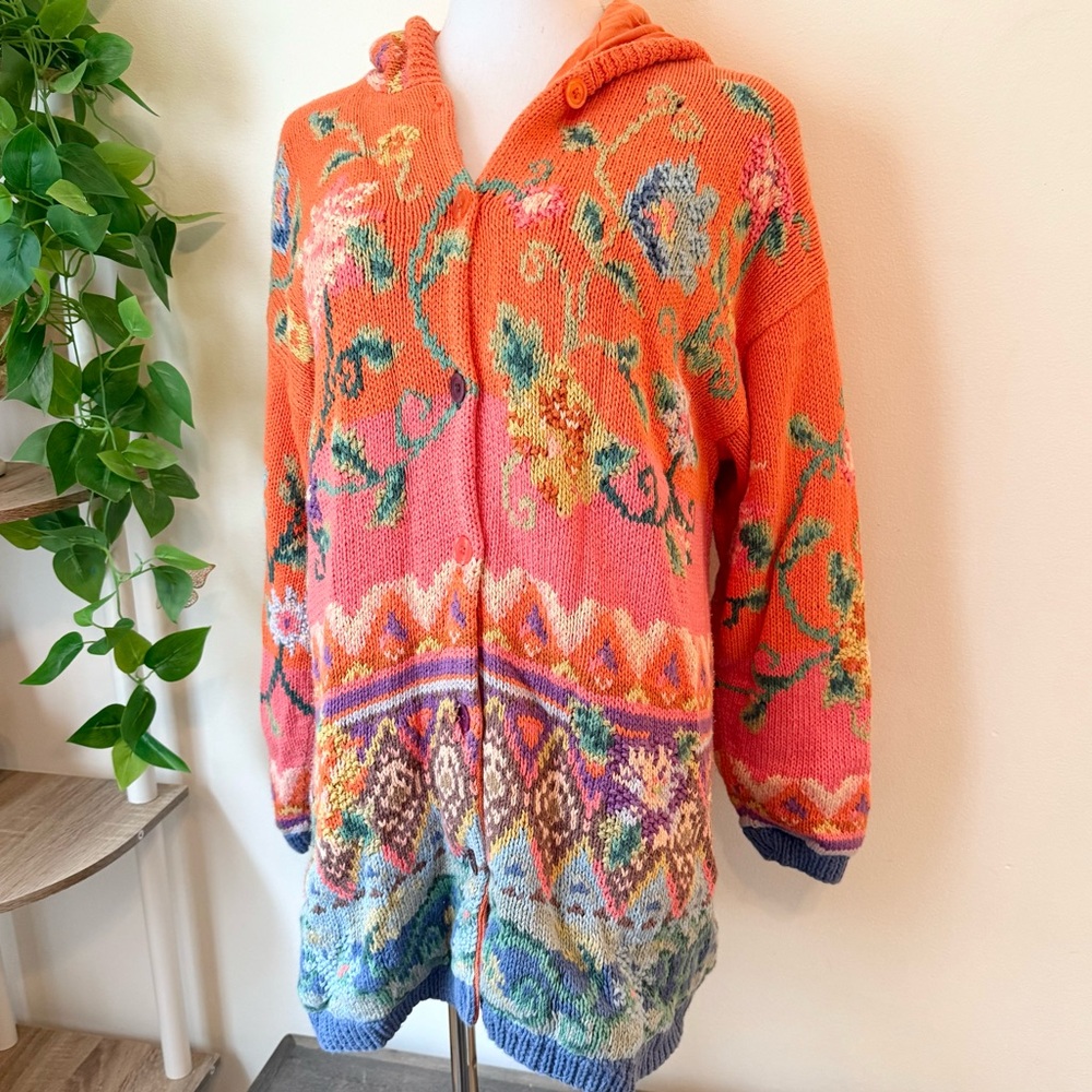 Together Bright Orange Knit Cardigan